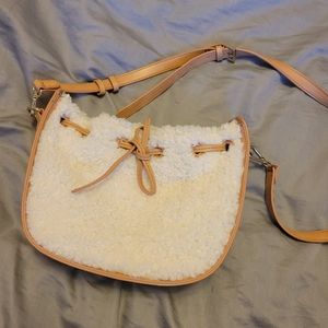 ZARA Faux Sherpa Cross Body Bag